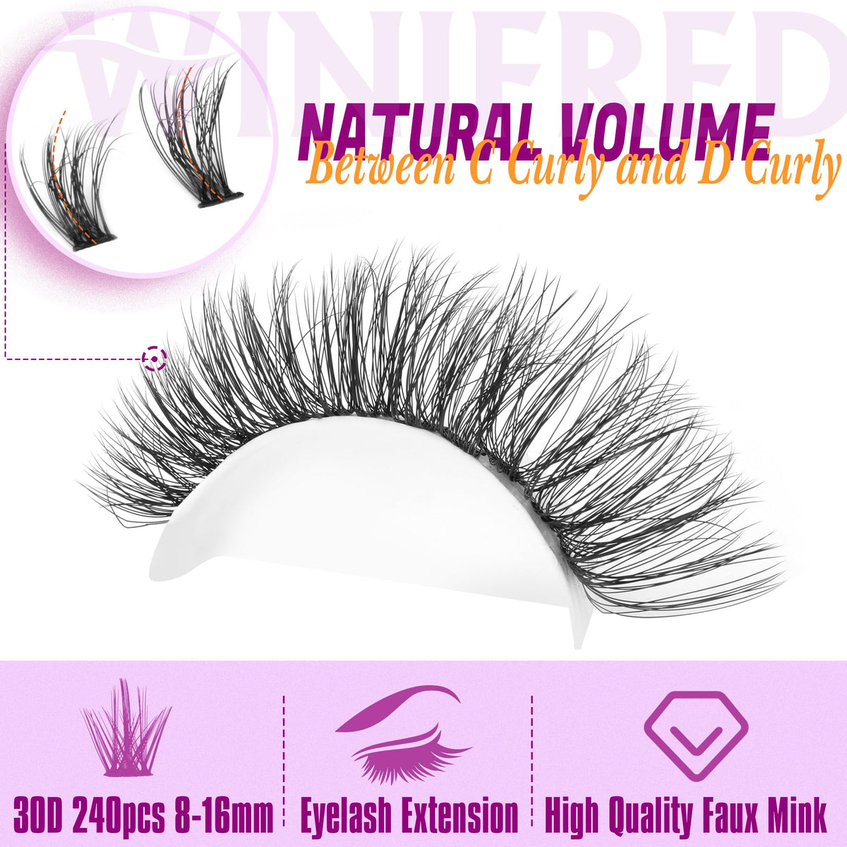 Lash tweezers included in Winifred Lash Clusters Kit