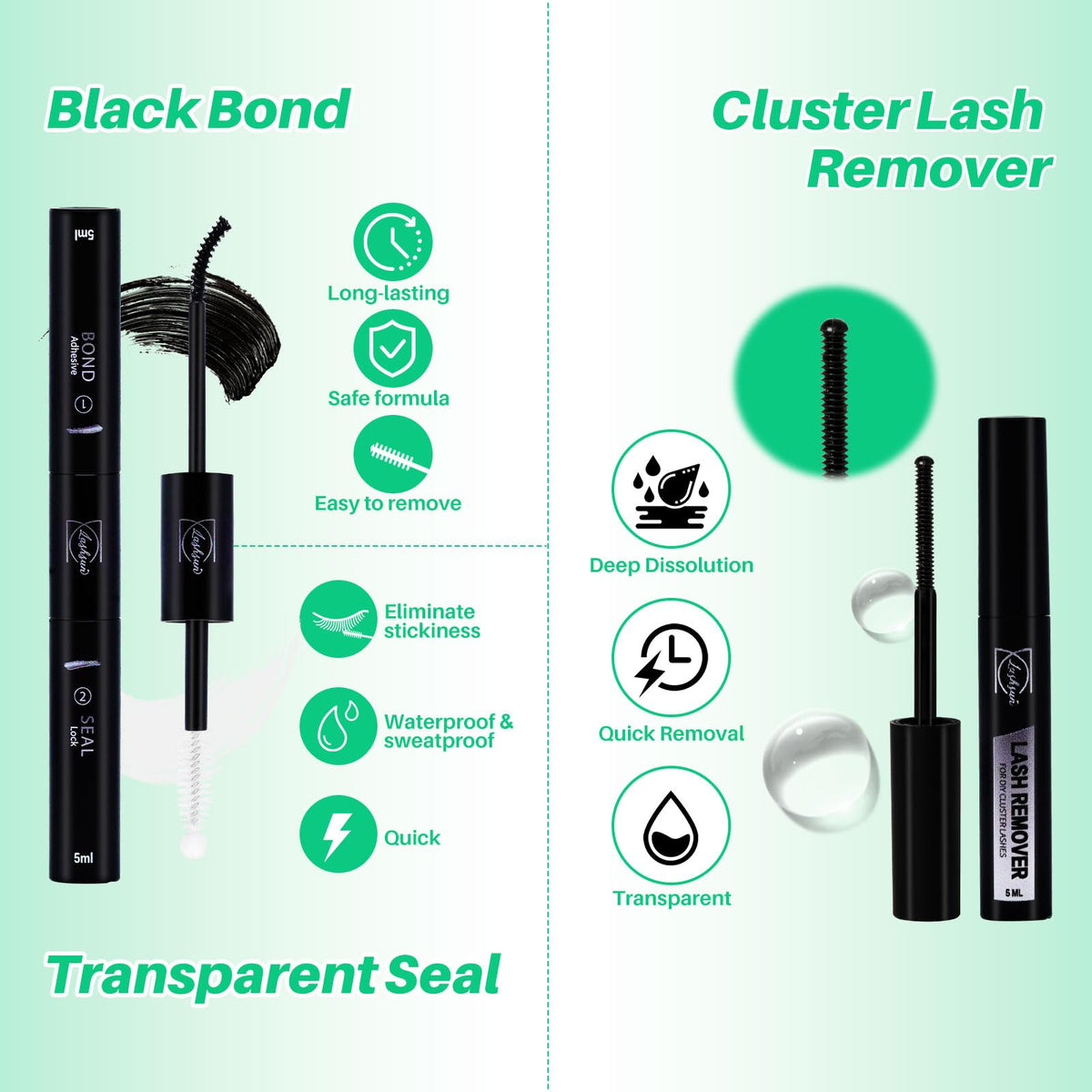 LASHSUN lash remover bottle with gentle formula
