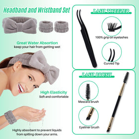 LASHSUN mascara brush and headband included in kit