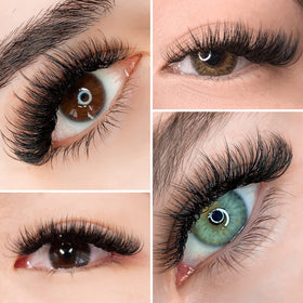 LASHVIEW 10D C Curl eyelash extensions application example