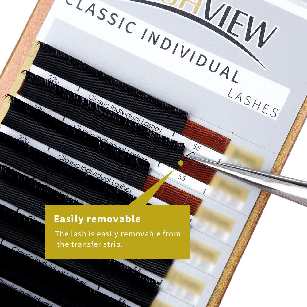 LASHVIEW D Curl 10mm lashes close-up on eyes
