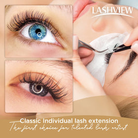 LASHVIEW D Curl 10mm lashes with natural curl