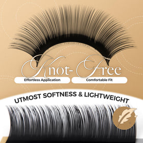 LASHVIEW Eyelash Extensions C Curl close-up of lashes