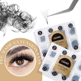 LASHVIEW eyelash extensions in a beauty salon setting
