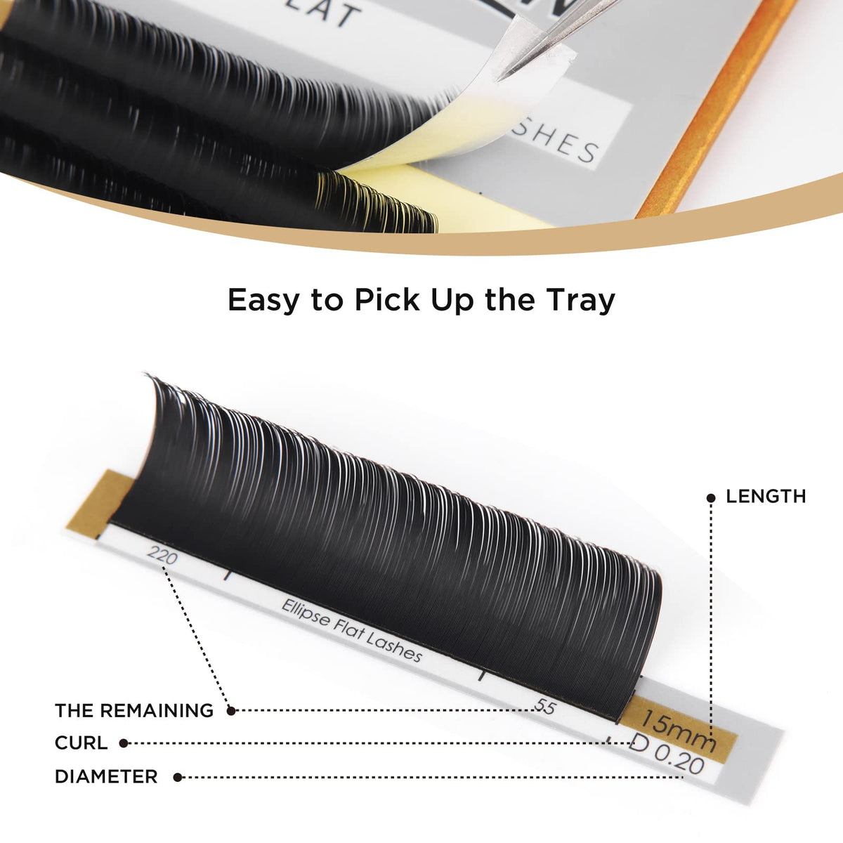 LASHVIEW Eyelash Extensions showing the flat base