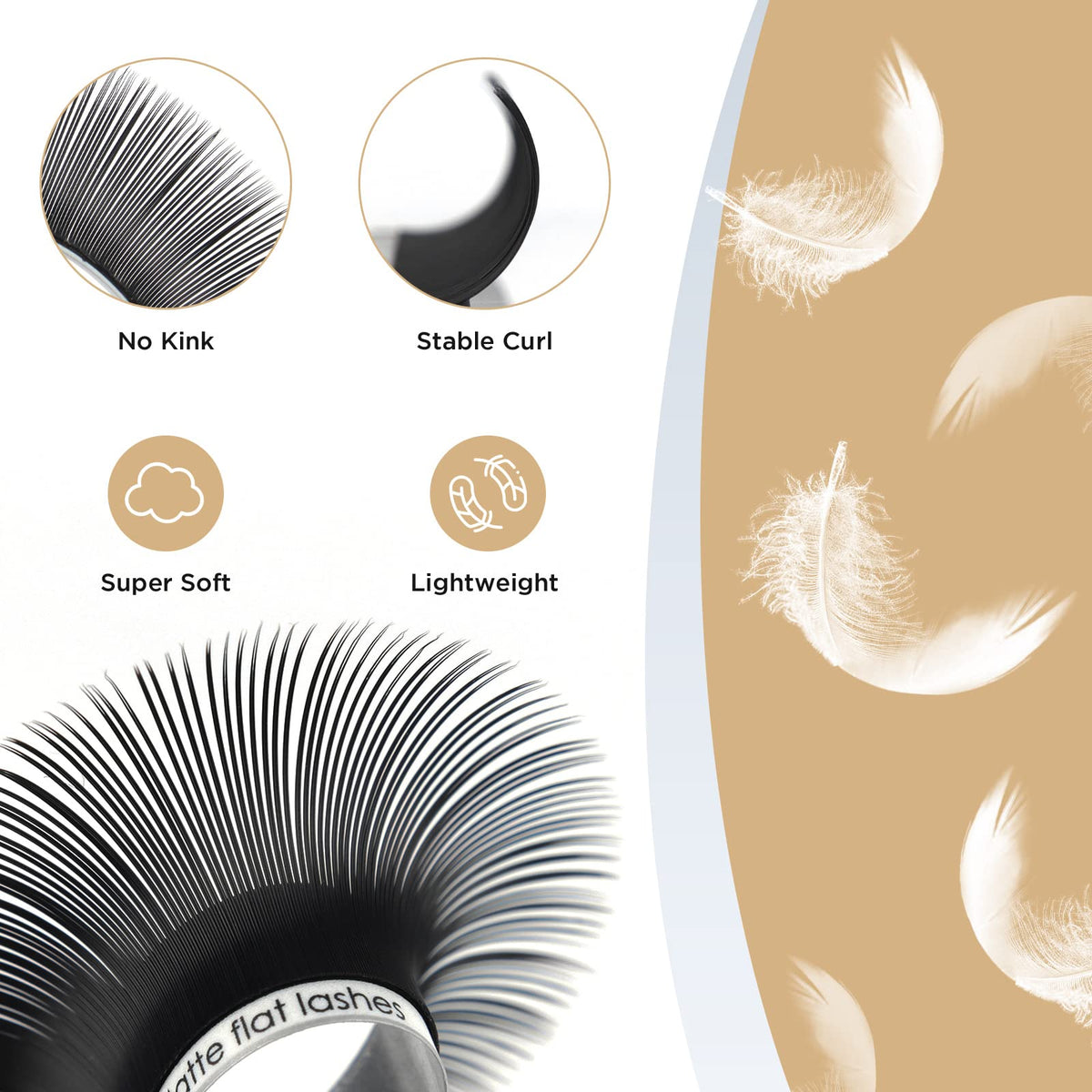 LASHVIEW Eyelash Extensions showing the matte finish