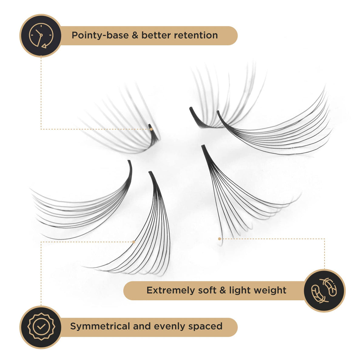 LASHVIEW eyelash extensions tray with various lengths 9-16mm