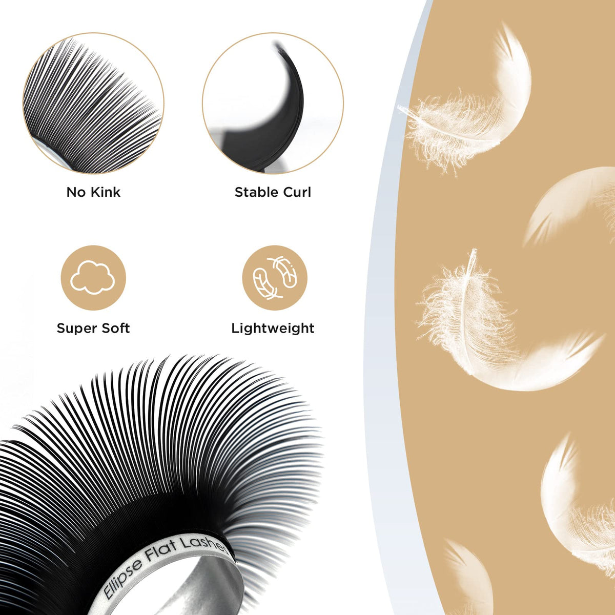 LASHVIEW Flat Eyelash Extensions 0.15mm D Curl 11mm packaging