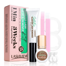 LASHVIEW Lash Cluster Glue & Remover Kit front view with packaging