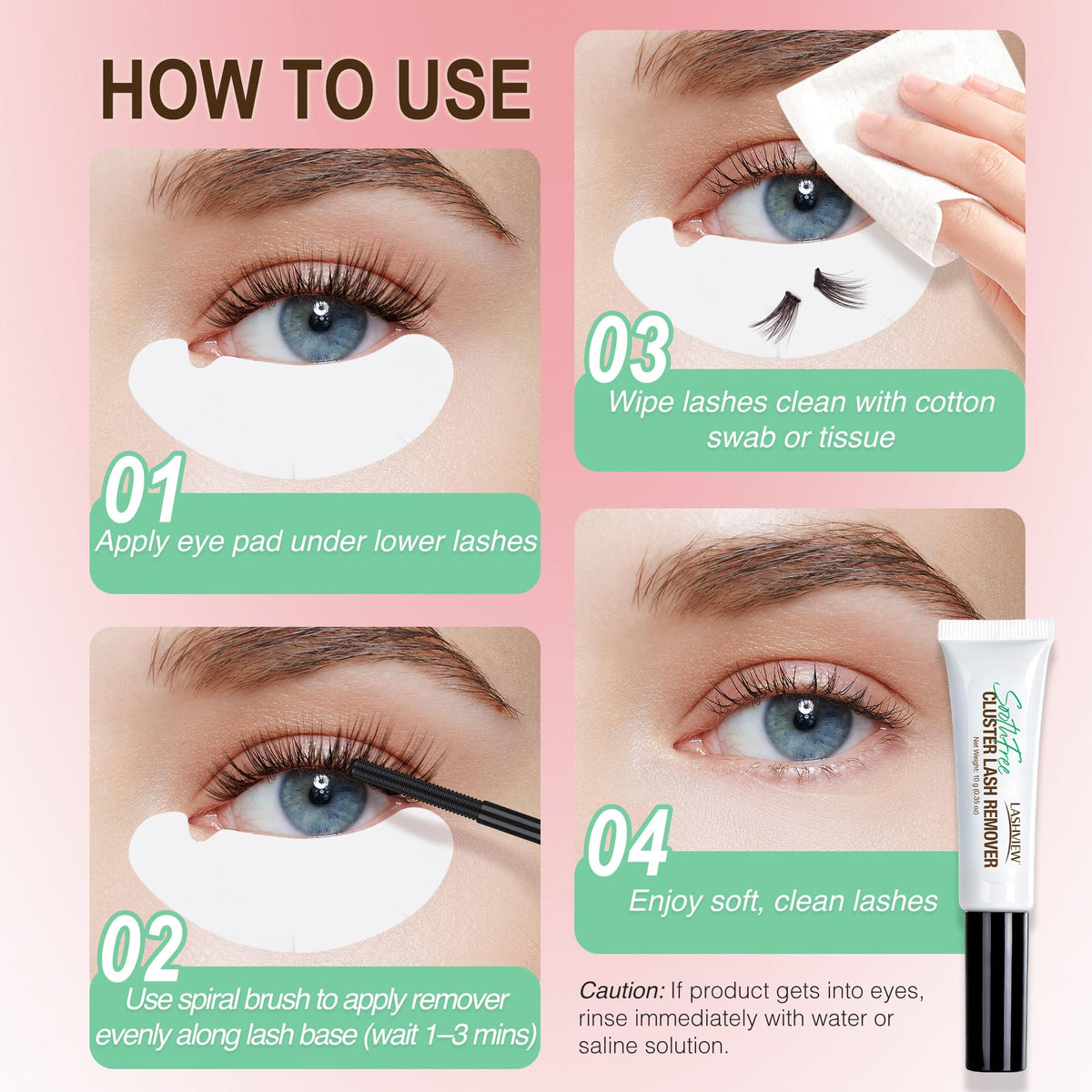 LASHVIEW Lash Cluster Glue & Remover Kit on a vanity
