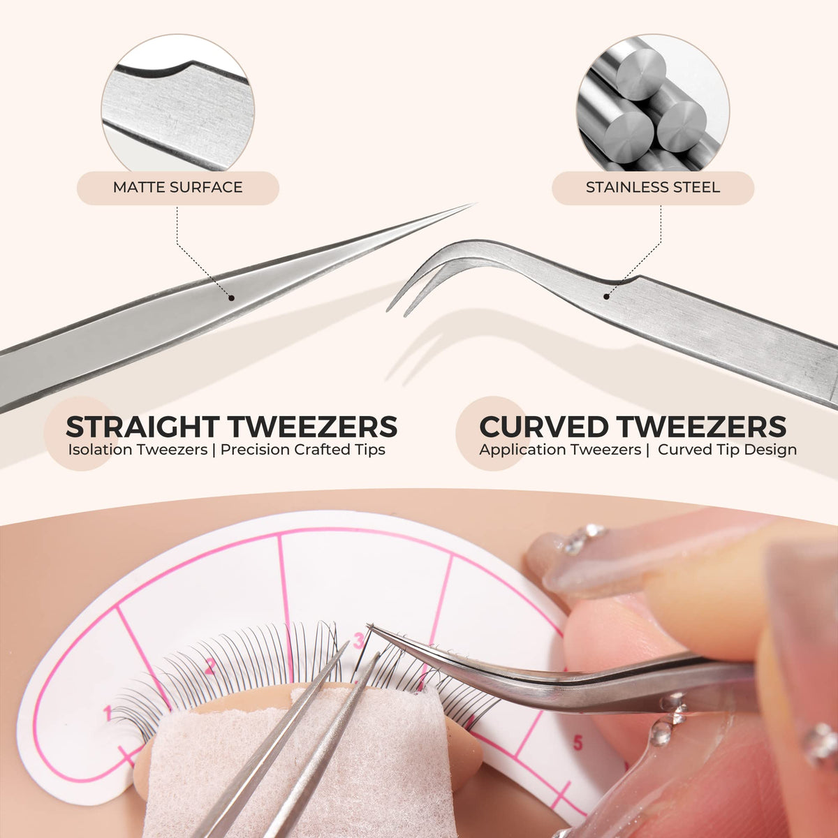 LASHVIEW lash mirror and silicone forehead sticker
