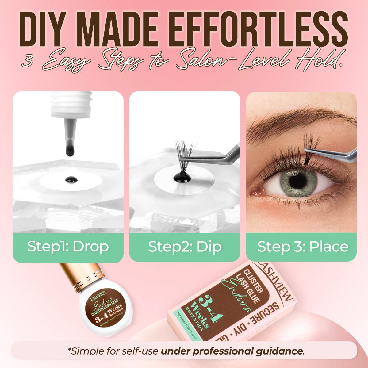 LASHVIEW lash remover in use for easy lash removal