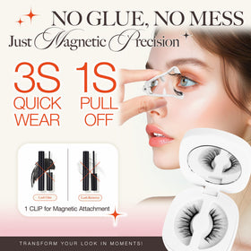 LASHVIEW Magnetic Eyelashes A02 in use during makeup application