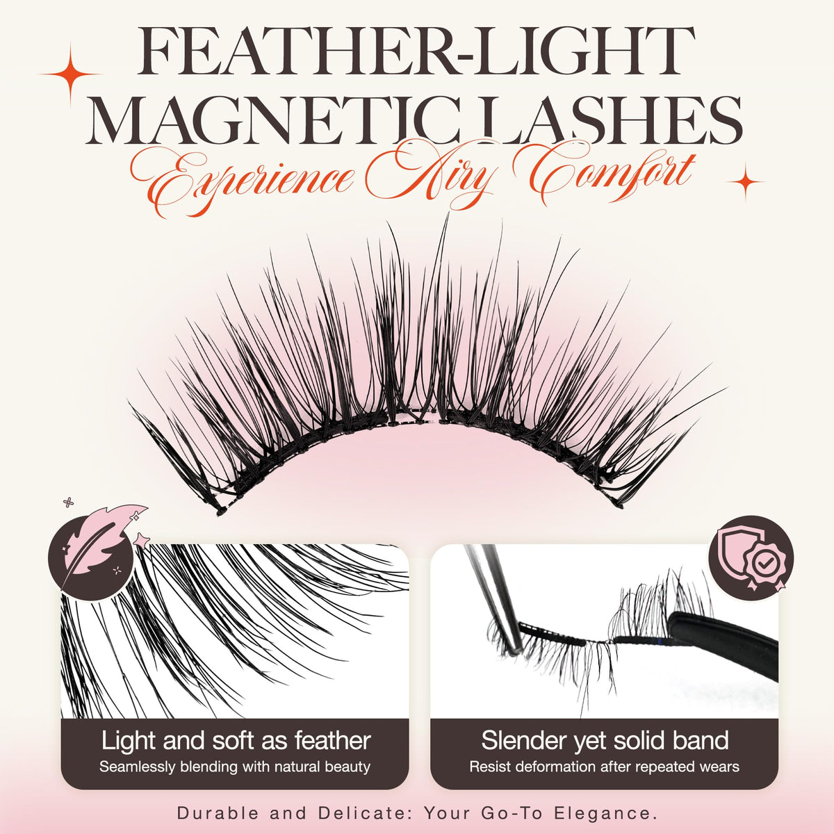 LASHVIEW Magnetic Eyelashes A02 multiple styles displayed