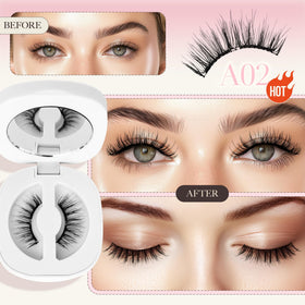 LASHVIEW Magnetic Eyelashes A02 side view showing soft magnets
