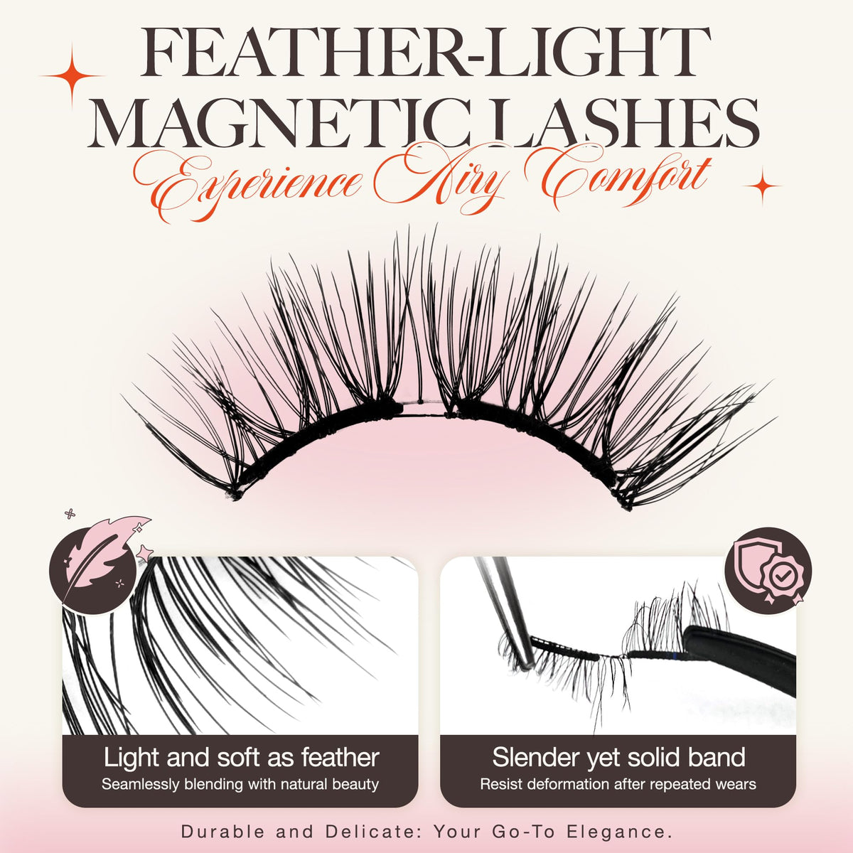 LASHVIEW Magnetic Eyelashes applied on model's eyes