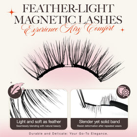 LASHVIEW Magnetic Eyelashes applied on model's eyes