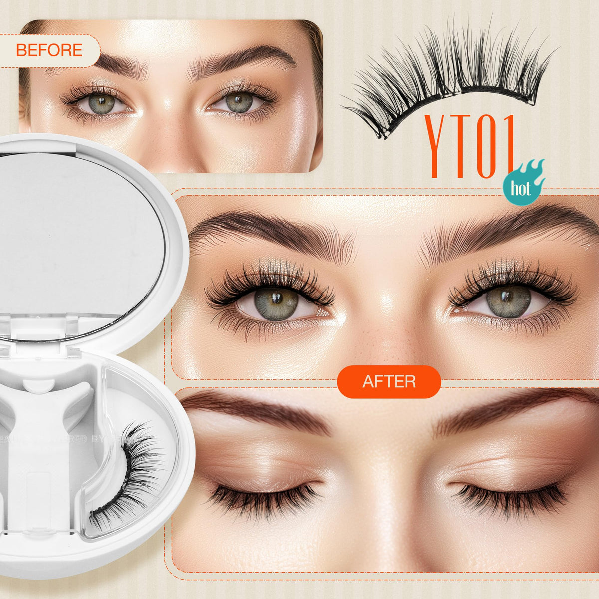 LASHVIEW Magnetic Eyelashes close-up view