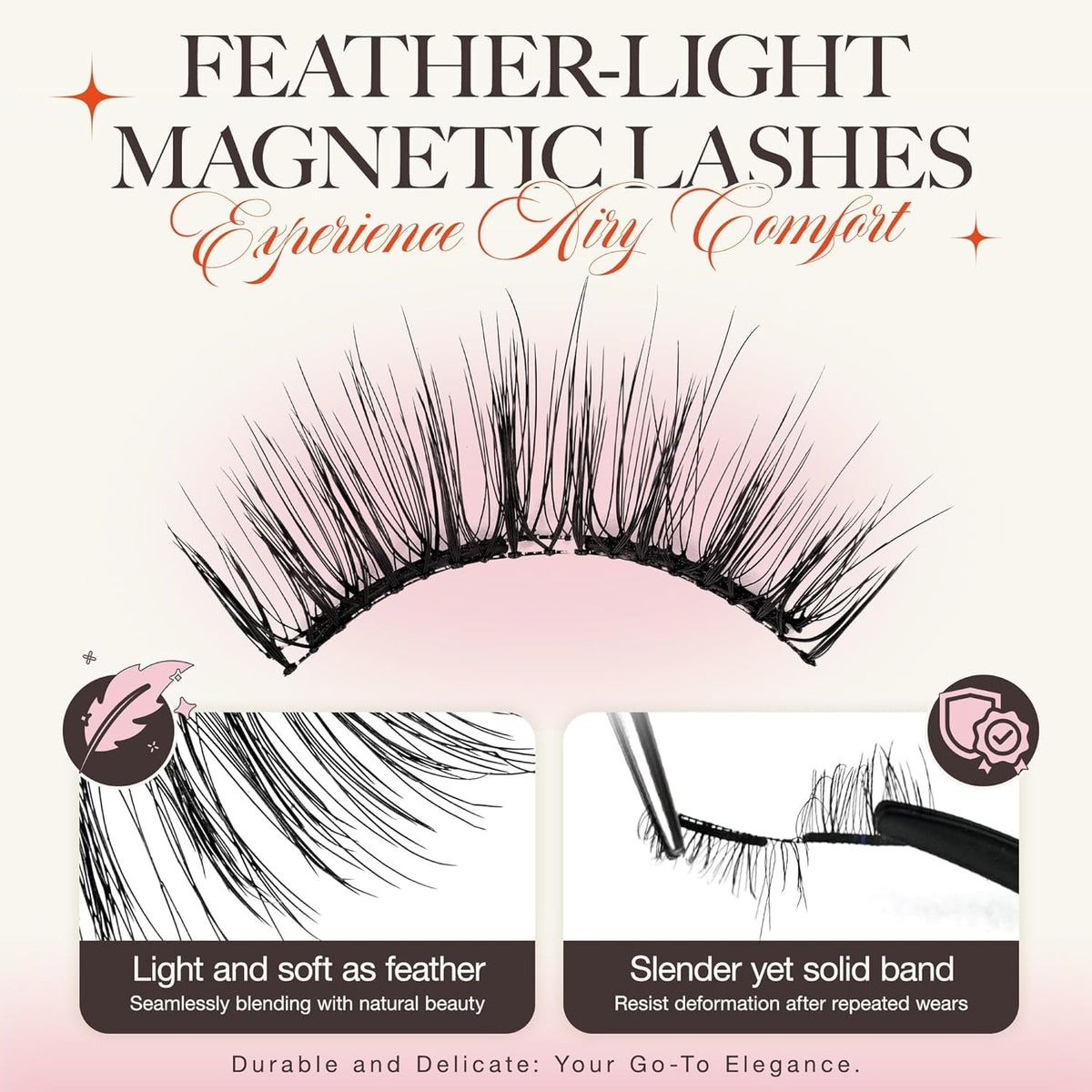 LASHVIEW Magnetic Eyelashes displayed with makeup tools