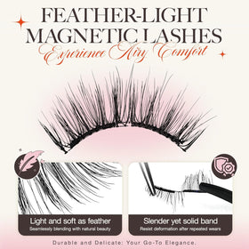 LASHVIEW Magnetic Eyelashes displayed with makeup tools
