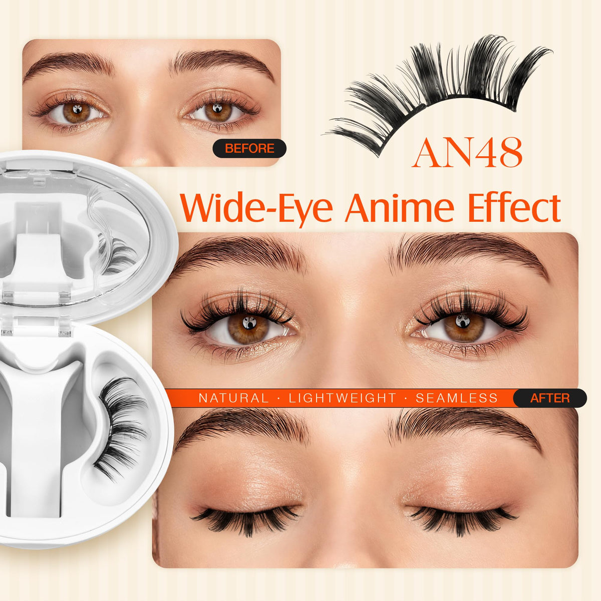 LASHVIEW magnetic eyelashes in sleek packaging