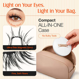LASHVIEW Magnetic Eyelashes in travel-friendly case
