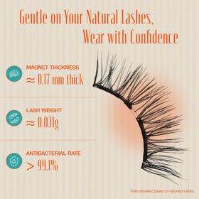 LASHVIEW Magnetic Eyelashes on model
