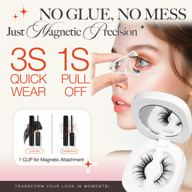 LASHVIEW Magnetic Eyelashes on model demonstrating natural look
