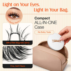 LASHVIEW Magnetic Eyelashes on model showcasing bold look