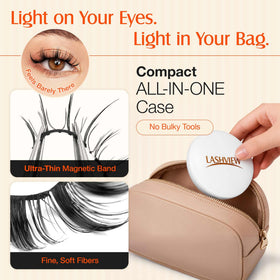 LASHVIEW magnetic eyelashes side view with spikes