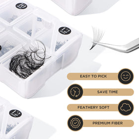 LASHVIEW premade fans with soft and lightweight texture