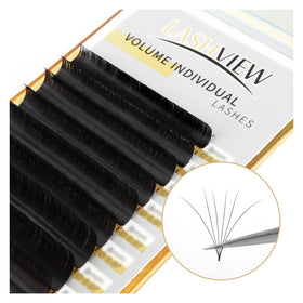LASHVIEW Volume Faux Eyelash Extensions mixed tray front view