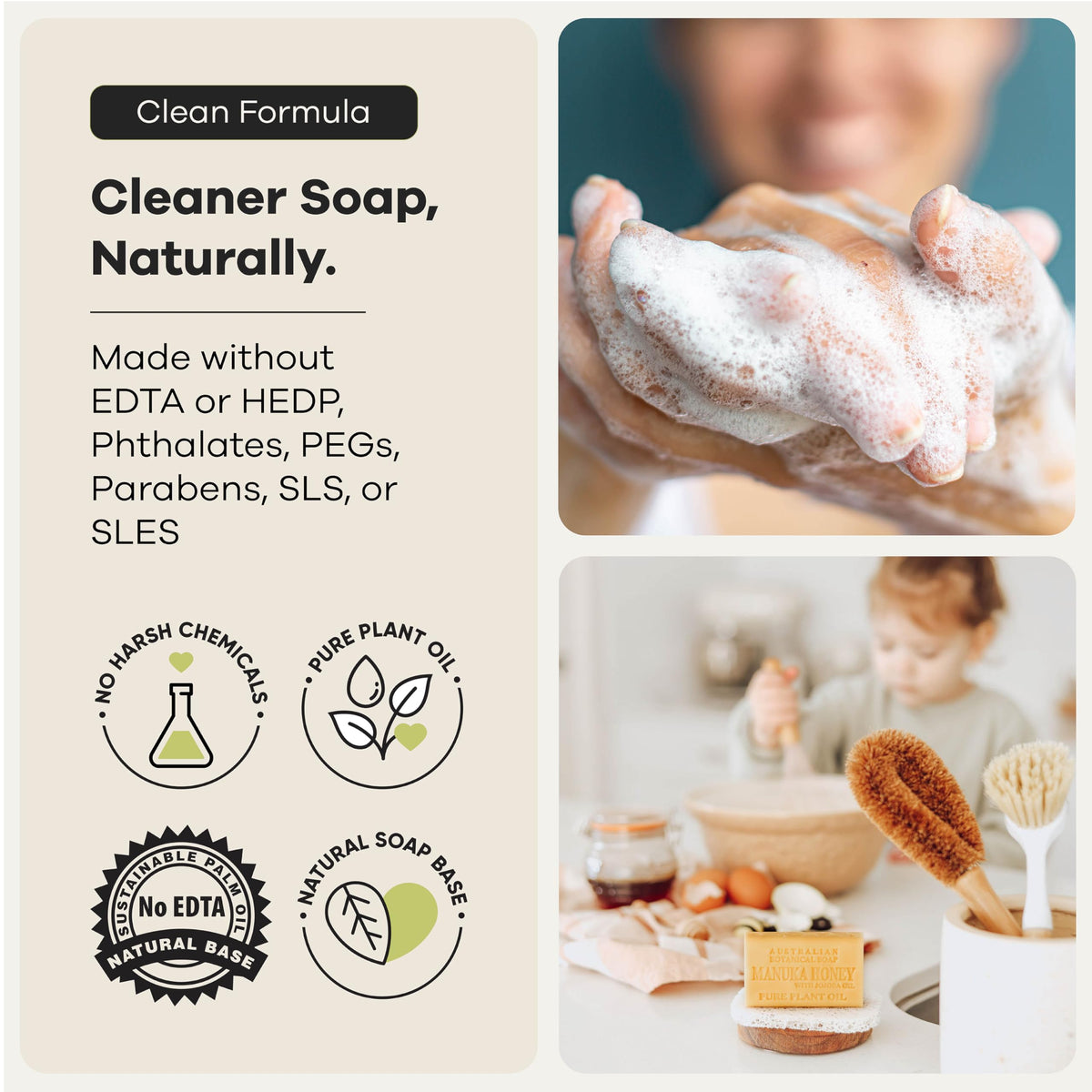 Lathering Australian Botanical Soap Goat Milk bar
