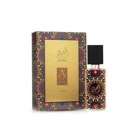 Lattafa Ajwad Eau De Parfum bottle with elegant packaging