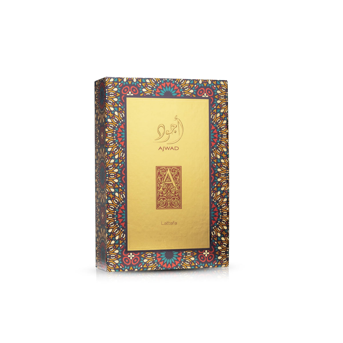 Lattafa Ajwad Eau De Parfum side view showing bottle design