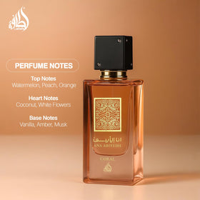 Lattafa Ana Abiyedh Coral Eau de Parfum details on bottle