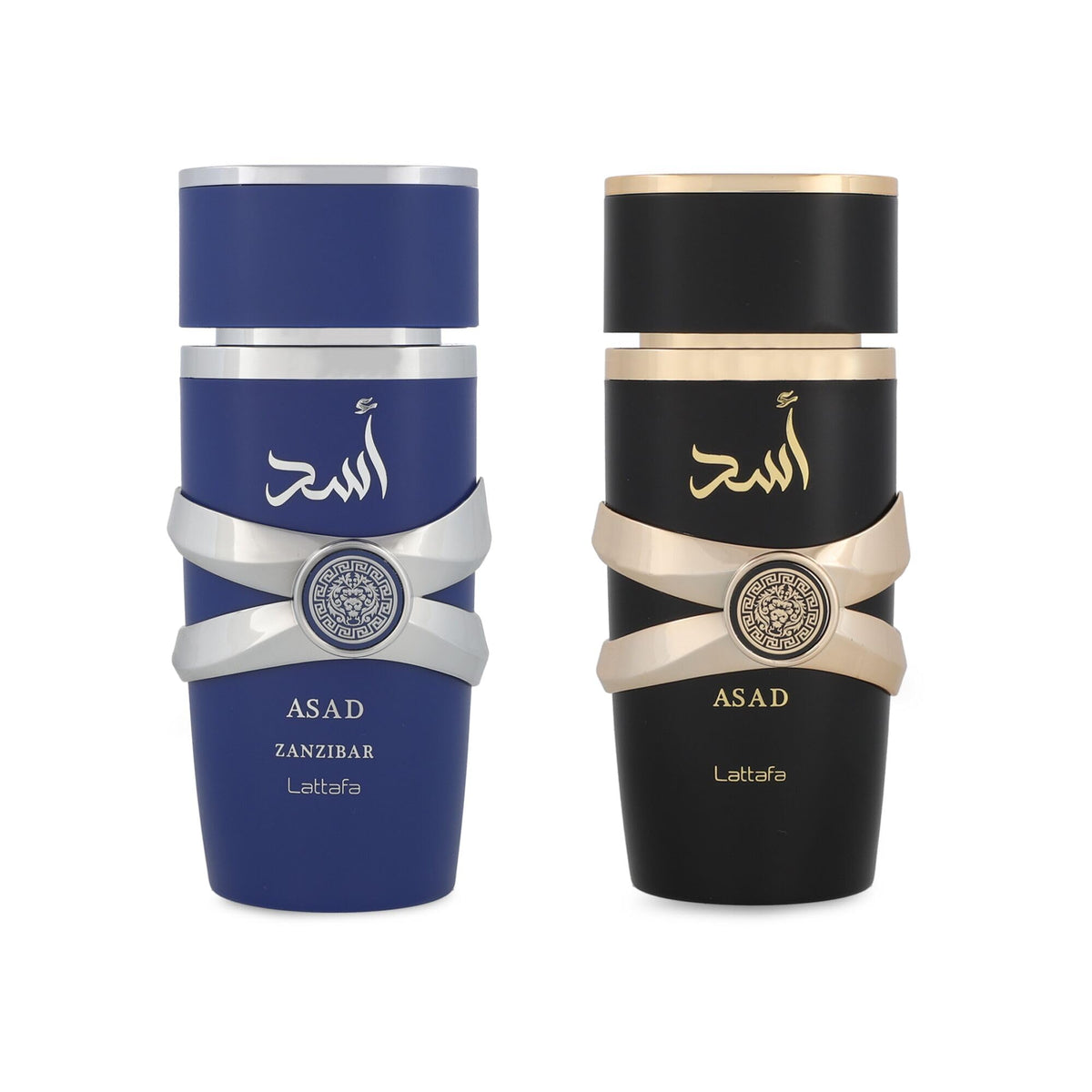 Lattafa Asad 5th Anniversary Edition Eau de Parfum Gift Set front view with packaging