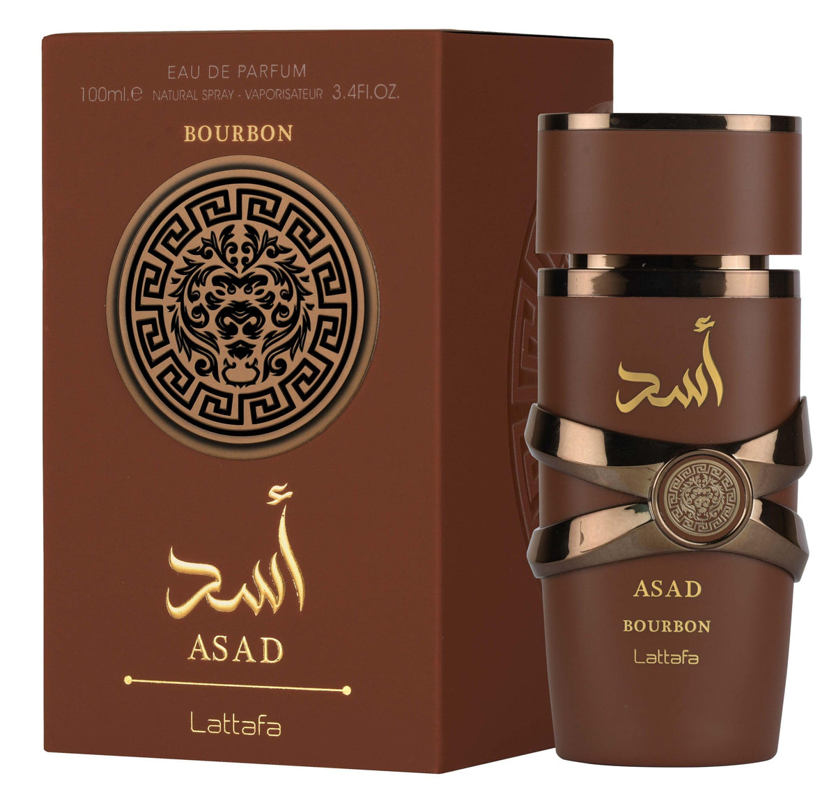 Lattafa Asad Bourbon Eau de Parfum Spray 100ml bottle close-up