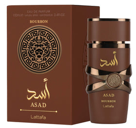 Lattafa Asad Bourbon Eau de Parfum Spray 100ml bottle close-up