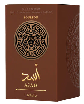 Lattafa Asad Bourbon Eau de Parfum Spray 100ml packaging