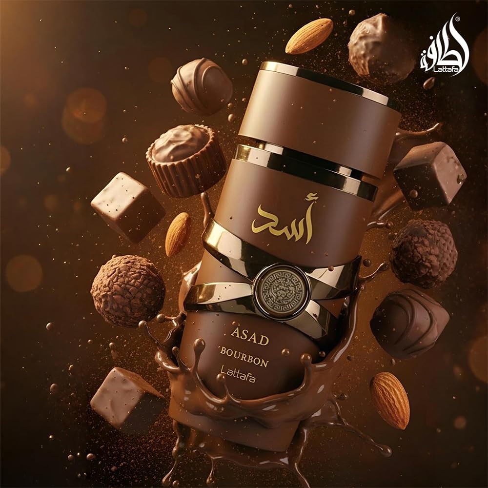 Lattafa Asad Bourbon Eau de Parfum Spray 100ml side view