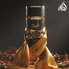 Lattafa Asad Eau de Parfum Spray 3.4 oz lifestyle scene