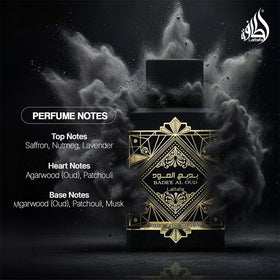 Lattafa Bade'e Al Oud bottle close-up