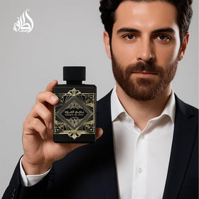 Lattafa Bade'e Al Oud Eau de Parfum label detail