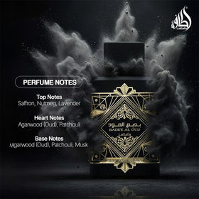 Lattafa Bade'e Al Oud Eau de Parfum side view