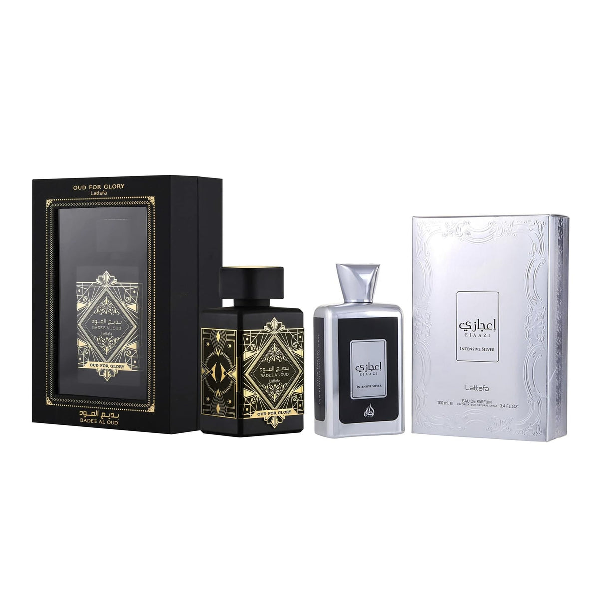 Lattafa Bade'e Al Oud for Glory bottle close-up