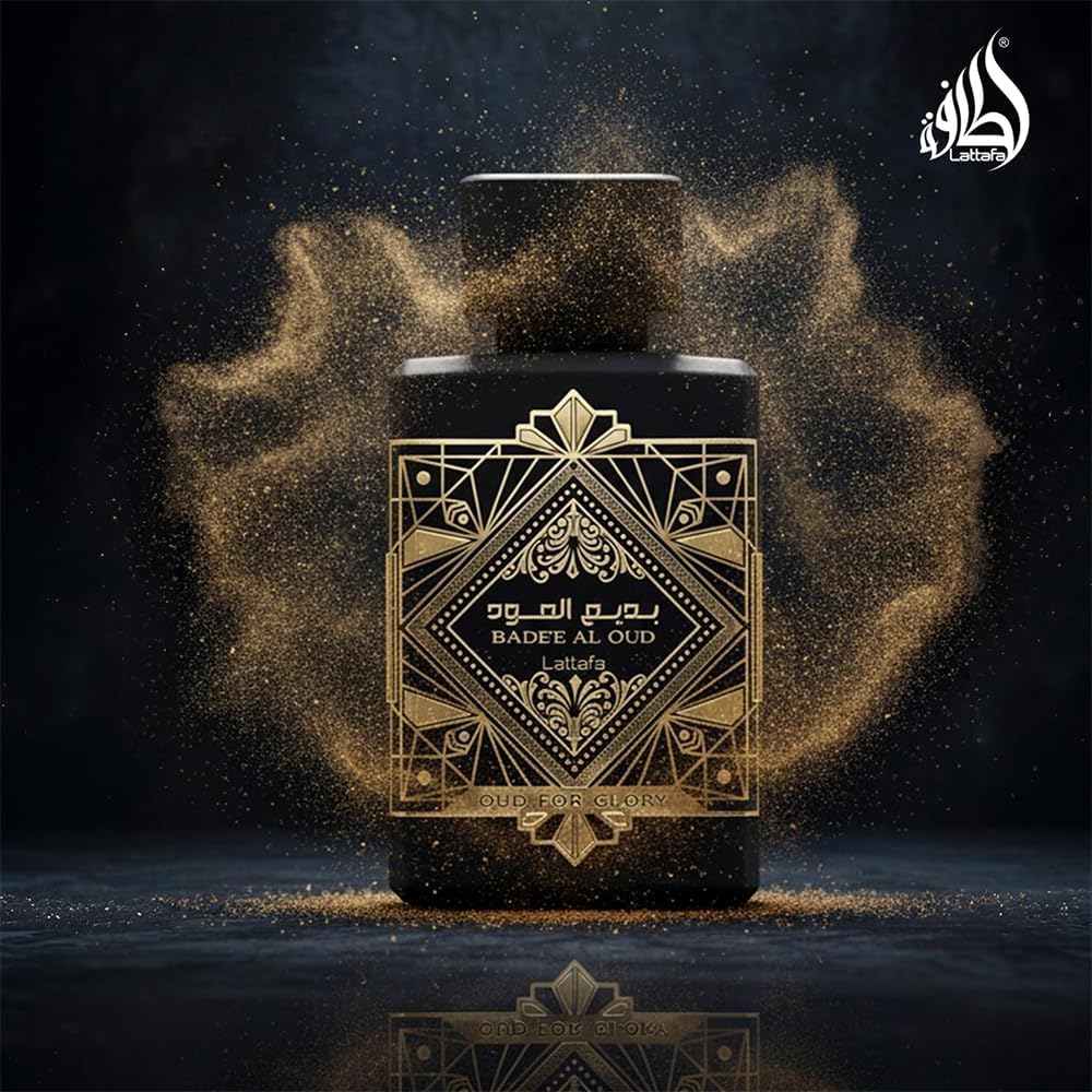 Lattafa Bade'e Al Oud fragrance notes illustration