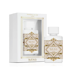Lattafa Bade'e Al Oud Honor & Glory Eau de Parfum bottle side view