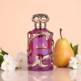 Lattafa Habik Eau de Parfum 100 ml bottle side view showcasing details