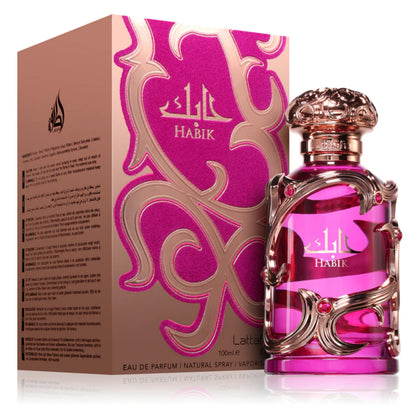 Lattafa Habik Eau de Parfum 100 ml front view with elegant bottle design